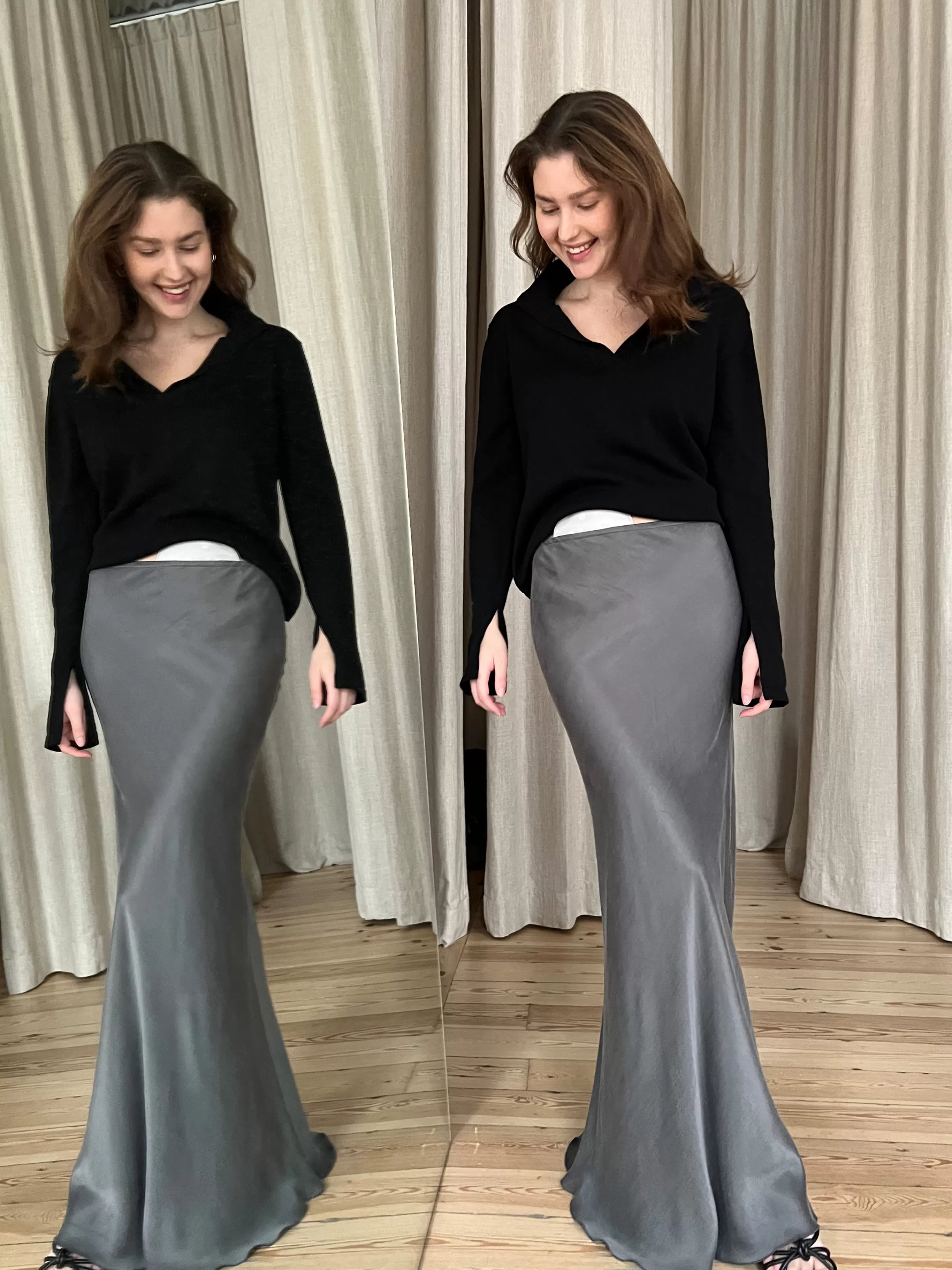 Fashion Djerf Avenue Vision Skirt Storm